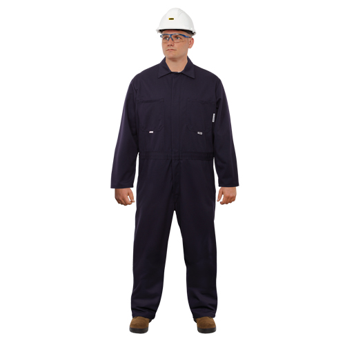 UltraSoft&reg; Arc Flash & FR Coveralls, Size 46, Navy Blue, 12.4 cal/cm2 M & M Nord Ouest Inc