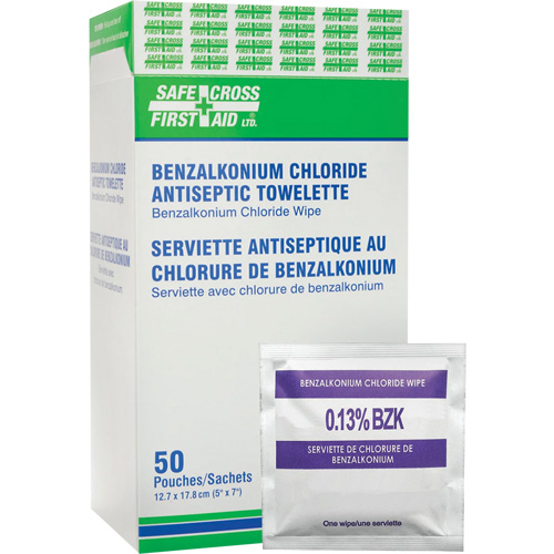 Benzalkonium Chloride Wipes, Towelette, Antiseptic M & M Nord Ouest Inc
