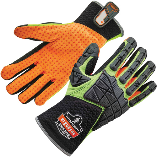 ProFlex&reg; 925F(X) Dorsal Impact-Reducing Gloves, Small, Split Leather Palm, Slip-On Cuff M & M Nord Ouest Inc