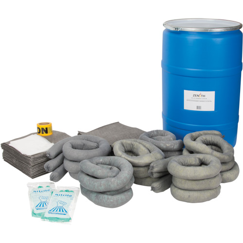 Trousse de lutte contre les d&eacute;versements, Universel, Baril, Absorbance de 55 gal. US M & M Nord Ouest Inc
