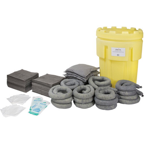 Trousse de lutte contre les d&eacute;versements de premi&egrave;re qualit&eacute;, Universel, Baril de r&eacute;cup&eacute;ration, Absorbance de 95 gal. US M & M Nord Ouest Inc