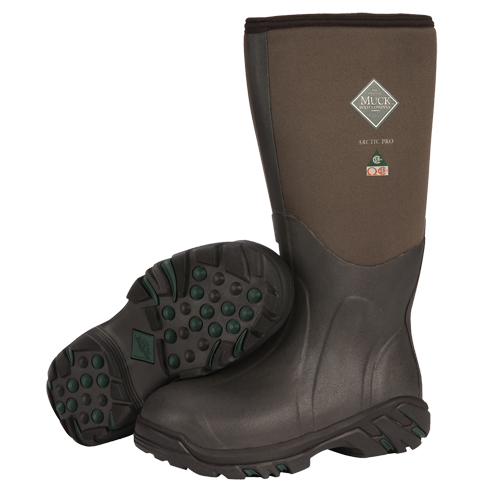 Bottes de travail pour les conditions extr&ecirc;mes Arctic Pro, Caoutchouc, Embout Acier, Pointure 8, Semelle R&eacute;sistant aux perforations M & M Nord Ouest Inc