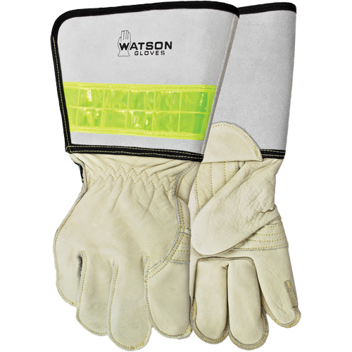 Circuit Breaker Linesman Welding Gloves, Grain Cowhide, Size Medium M & M Nord Ouest Inc