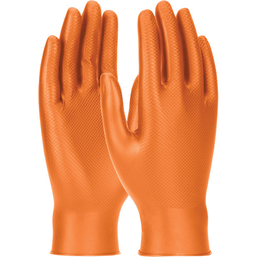 Gants jetables ambidextres Grippaz Skins, Petit, Nitrile, 6 mils, Sans poudre, Orange M & M Nord Ouest Inc