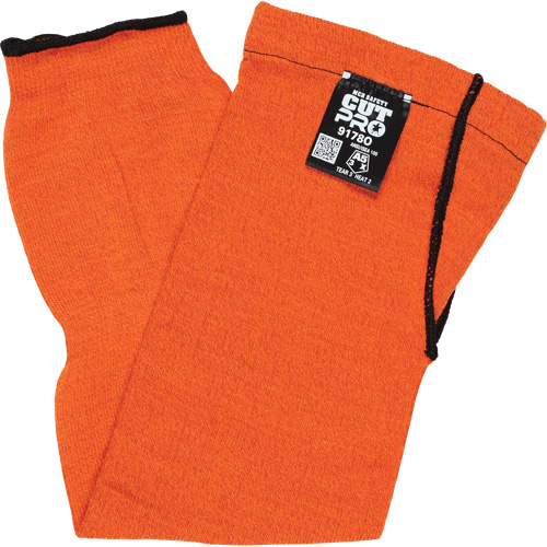 Manches Memphis avec trou pour le pouce, Kevlar, 18", ASTM ANSI niveau A5, Orange M & M Nord Ouest Inc