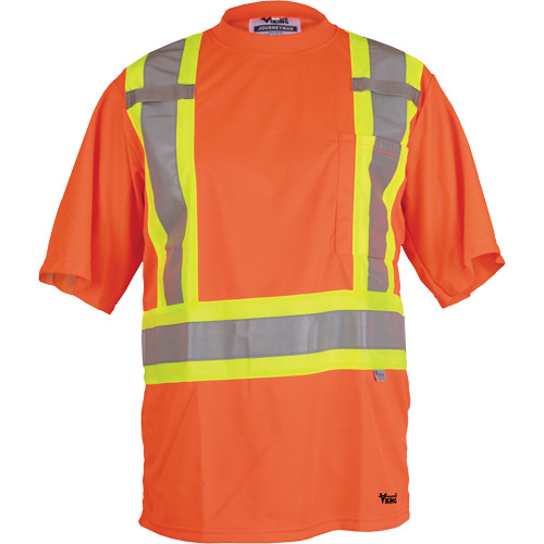 Viking&reg; Safety T-Shirt, Polyester, Small, High Visibility Orange M & M Nord Ouest Inc