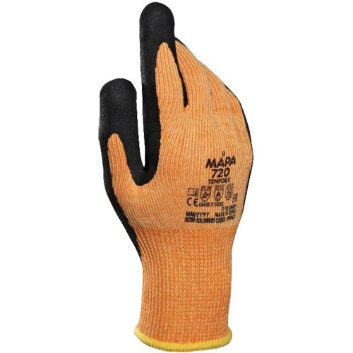 Gants isothermes r&eacute;sistant &agrave; la coupe TempDex 720, Taille 7, Rev&ecirc;tement Nitrile, Enveloppe en Aramide, ASTM ANSI niveau A2/EN 388 niveau 3/EN 388 niveau B M & M Nord Ouest Inc