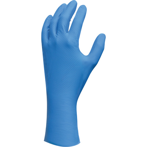 Gants l&eacute;gers, 7/Petit, Nitrile, 9 mils, Sans poudre, Bleu M & M Nord Ouest Inc