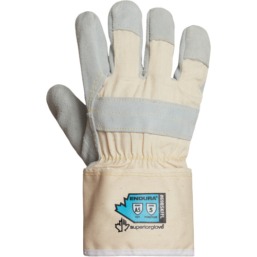 Gants r&eacute;sistant aux coupures Endura, Petit, Paume en Cuir refendu M & M Nord Ouest Inc