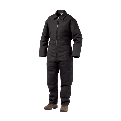 Lined Twill Coveralls, Men's, Black, Size Large M & M Nord Ouest Inc