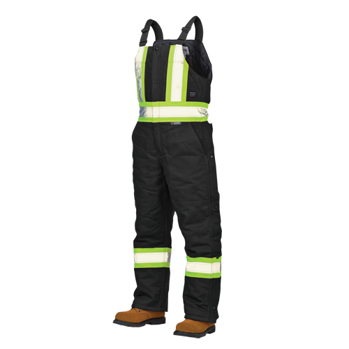 Duck Lined Safety Overalls, Cotton, Large, Black M & M Nord Ouest Inc