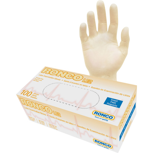 Disposable Gloves, Small, Latex, 4-mil, Powder-Free, Natural, Class 2 M & M Nord Ouest Inc