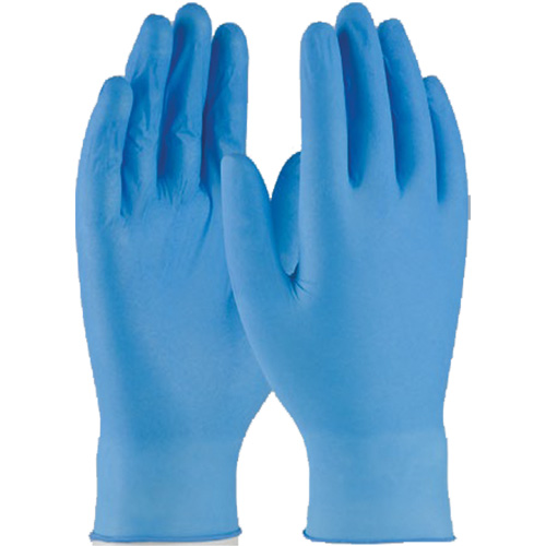 Gants jetables, Petit, Nitrile, 4 mils, Sans poudre, Bleu M & M Nord Ouest Inc