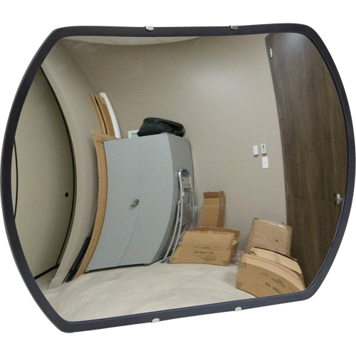 Miroir convexe rectangulaire/rond avec support, 24" h x 36" la, Int&eacute;rieur/Ext&eacute;rieur M & M Nord Ouest Inc