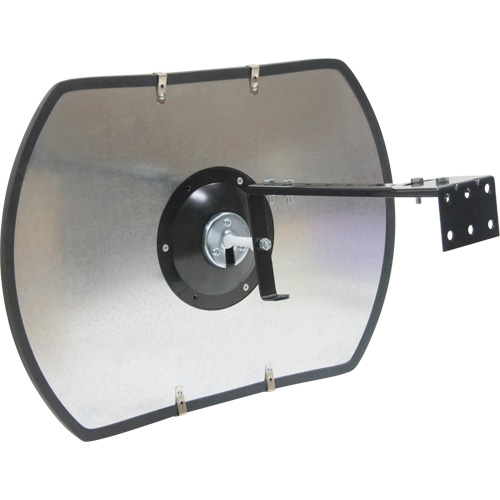 Miroir convexe rectangulaire/rond avec support, 24" h x 36" la, Int&eacute;rieur/Ext&eacute;rieur M & M Nord Ouest Inc