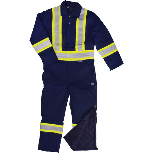 Combinaison en toile avec bandes r&eacute;fl&eacute;chissantes, Petit, Bleu marin M & M Nord Ouest Inc