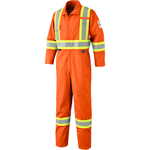 7702 FR Hi-Vis Safety Coveralls, Size 36, Orange M & M Nord Ouest Inc