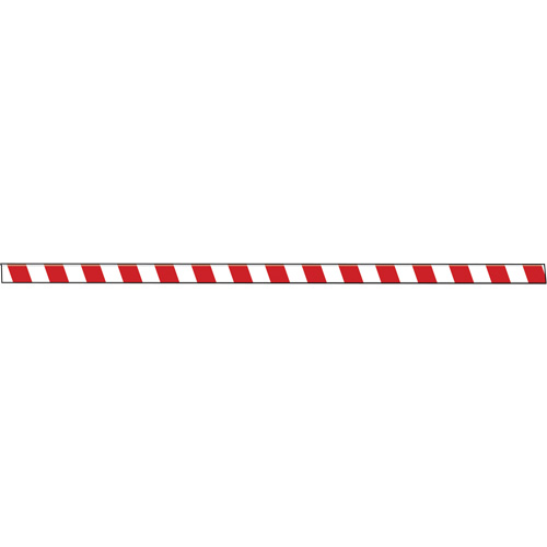 Marqueur robuste pour le sol Tough-Mark, Rectangle, 48" lo x 2" la, Rouge et blanc, Poly&eacute;thyl&egrave;ne M & M Nord Ouest Inc