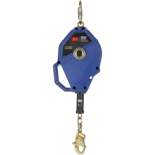Cordage de s&eacute;curit&eacute; autor&eacute;tractable avec verrouillage intelligent, 50', Acier galvanis&eacute;, Pivotant M & M Nord Ouest Inc