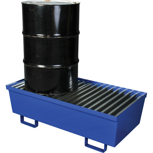 Palette de confinement des d&eacute;versements en acier, Capacit&eacute; de d&eacute;versement 74 gal. US, 27" x 51,25" x 13" M & M Nord Ouest Inc