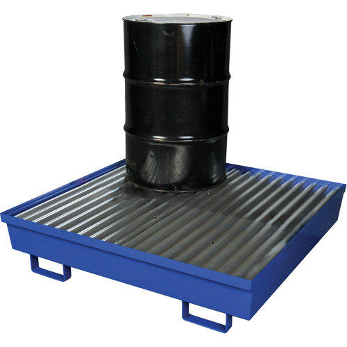 Steel Spill Containment Pallet, 92 US gal. Spill Capacity, 54" x 54.25" x 12" M & M Nord Ouest Inc