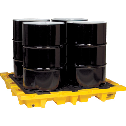 Palette de confinement des d&eacute;versements, Capacit&eacute; de d&eacute;versement 66 gal. US, 58,5" x 58,5" x 7,75" M & M Nord Ouest Inc