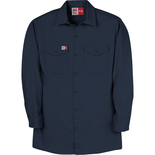Chemise de travail de protection contre l'arc &eacute;lectrique, Moyen (grande taille), Bleu marin M & M Nord Ouest Inc