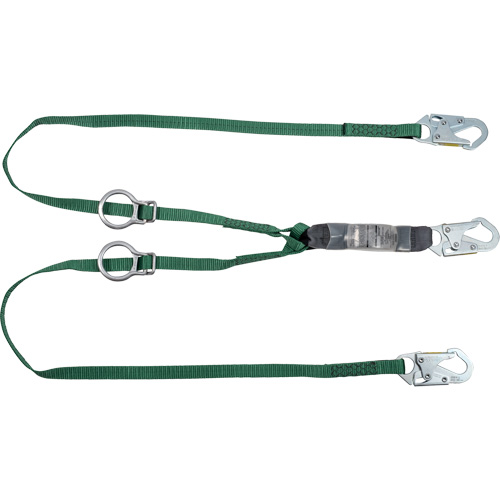 V-Series Lanyard, 3', Rebar Hook Center, Snap Hook Leg Ends, Polyester M & M Nord Ouest Inc