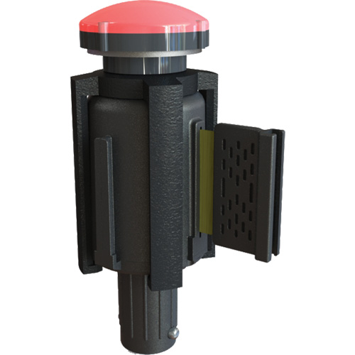 PLUS Barrier System Strobe Light Bracket & Red Strobe Light, Black M & M Nord Ouest Inc