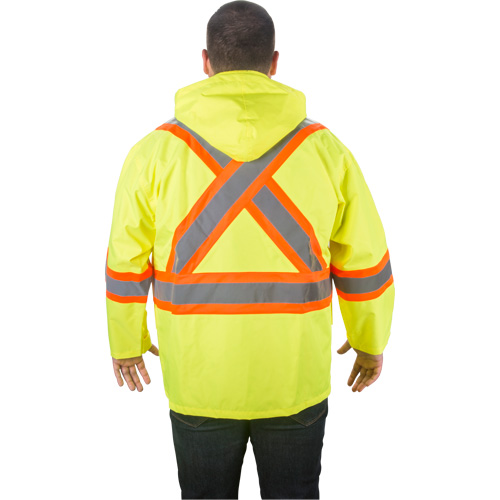RZ1000 Rain Jacket, Polyester, Small, High Visibility Lime-Yellow M & M Nord Ouest Inc