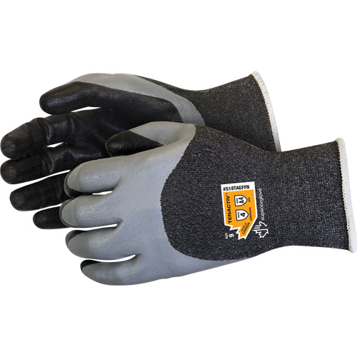 Gants &agrave; double trempage r&eacute;sistants aux coupures, Taille 5, Calibre 18, Rev&ecirc;tement Mousse de nitrile, Enveloppe en TenActiv, ASTM ANSI niveau A4 M & M Nord Ouest Inc
