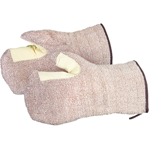 CoolGrip&reg; Baker's Mitts, Terry Cloth, Large, Protects Up To 446° F (230° C) M & M Nord Ouest Inc