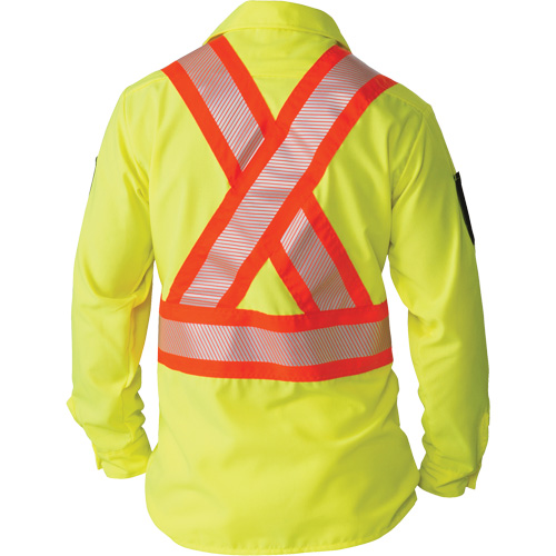 Ripstop High-Visibility Long Sleeve Shirt, Polyester, 2X-Large (Tall), High Visibility Lime-Yellow M & M Nord Ouest Inc