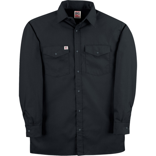 Chemise de travail en tissu crois&eacute; avec boutons-pression, Hommes, Moyen (grande taille), Noir M & M Nord Ouest Inc