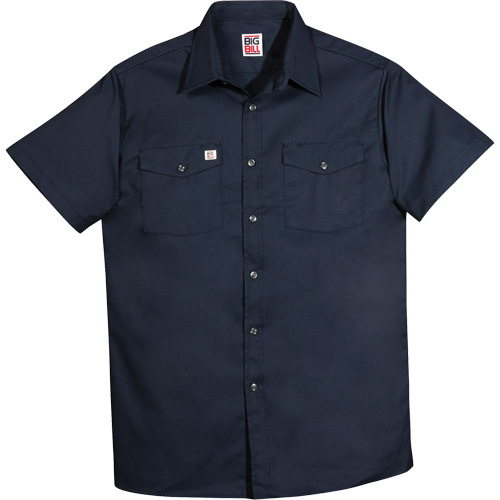 Short-Sleeved Twill Work Shirt, Men's, 4X-Large, Navy Blue M & M Nord Ouest Inc