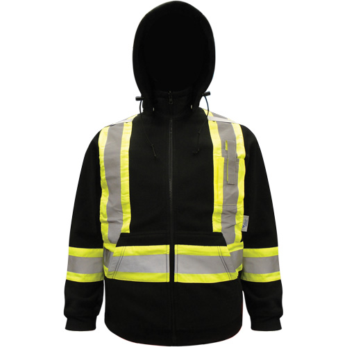 High-Visibility Hoodie, Polyester, Black, Small M & M Nord Ouest Inc
