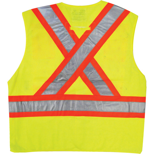 Safety Vest, High Visibility Lime-Yellow, 2X-Large/3X-Large, Polyester M & M Nord Ouest Inc