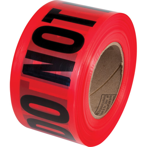 PrimeGuard "Danger Do Not Enter" Barricade Tape, English, 3" W x 1000' L, Black on Red M & M Nord Ouest Inc