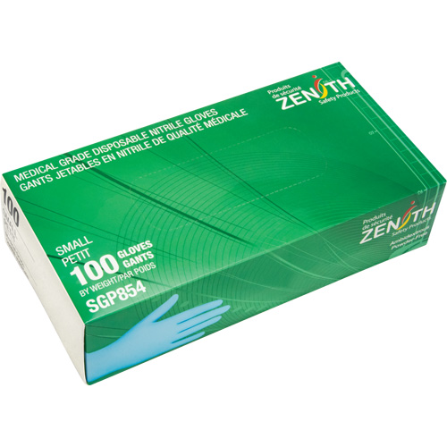 Puncture-Resistant Medical-Grade Disposable Gloves, Small, Nitrile, 3.5-mil, Powder-Free, Blue, Class 2 M & M Nord Ouest Inc