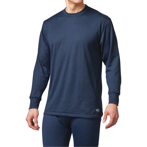 T-shirt &agrave; manches longues de base ignifuge, Petit, Bleu marin M & M Nord Ouest Inc