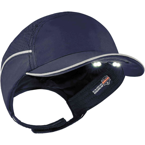 Skullerz&reg; 8965 Lightweight Bump Cap Hat with LED Lighting, Navy Blue M & M Nord Ouest Inc