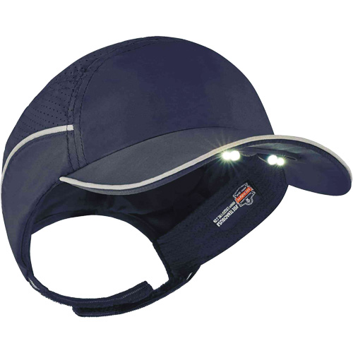 Skullerz&reg; 8965 Lightweight Bump Cap Hat with LED Lighting, Navy Blue M & M Nord Ouest Inc