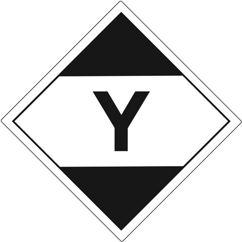 "Y" Limited Quantity Air Shipping Labels, 4" L x 4" W, Black on White M & M Nord Ouest Inc