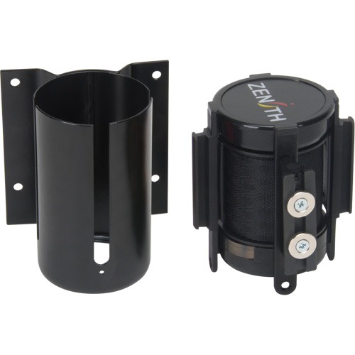 Wall Mount Barrier with Magnetic Tape, Steel, Screw Mount, 7', Black Tape M & M Nord Ouest Inc