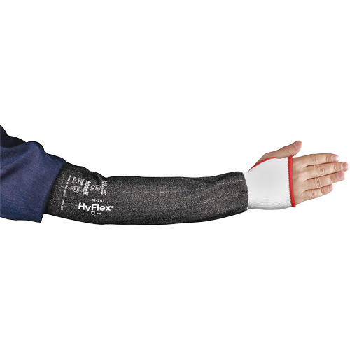 Manche de protection &agrave; pouce large HYFLEX 11-281, Intercept, 12", ASTM ANSI niveau A4, Gris M & M Nord Ouest Inc