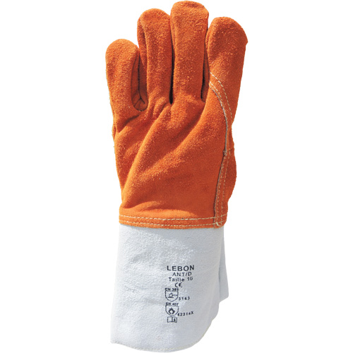 Lebon Heat Resistant Work Gloves, Leather, 10, Protects Up To 482° F (250° C) M & M Nord Ouest Inc
