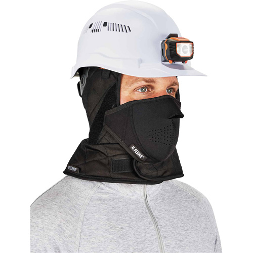 Doublure de casque de s&eacute;curit&eacute; d'hiver trois couches N-Ferno avec cache-bouche, Doublure en Molleton, Taille unique, Noir M & M Nord Ouest Inc
