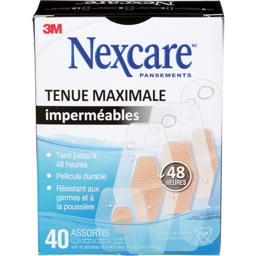 Nexcare Max-Hold Waterproof Bandages, Assorted, Plastic, Sterile M & M Nord Ouest Inc