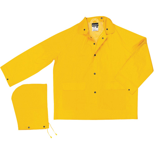 Imperm&eacute;able de s&eacute;rie classique avec capuchon amovible, Polyester/PVC, Petit, Jaune M & M Nord Ouest Inc
