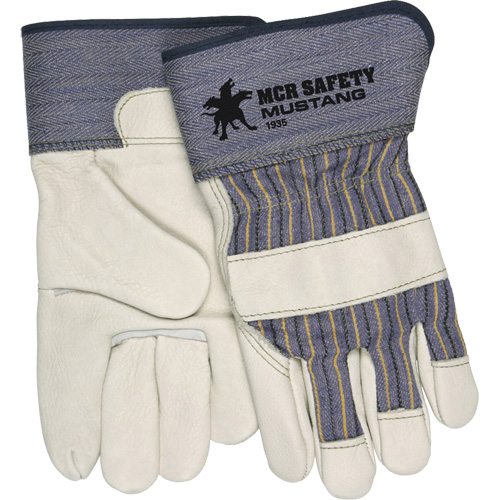Gants dajusteur Mustang, Grand, Paume en Cuir fleur de vache, Doublure en Molleton M & M Nord Ouest Inc
